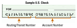 Routing/Account Number